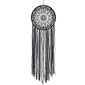 Décoration pendentif à franges en dentelle noire