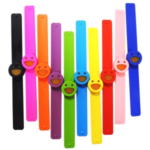 Bracelet anti-moustique pour enfants en silicone avec Smiley