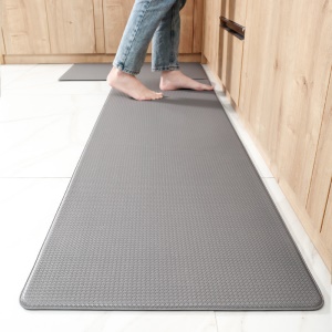 Tapis de sol de cuisine en cuir PU antidérapant imperméable à l'huile