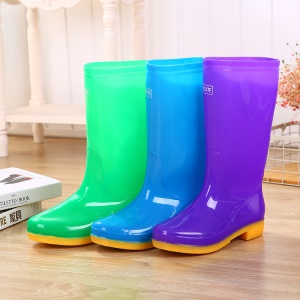 Bottes de pluie en pvc à talon bas  antidérapant et imperméable