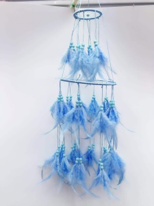 Pendentif de plumes ornements double couche tissé à la main