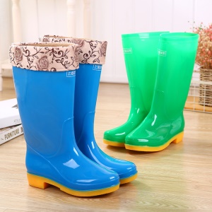 Bottes de pluie en pvc à talon bas  antidérapant et imperméable