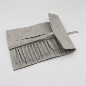 Set de 14 pinceaux de maquillage en fibre fine avec manche en bois peint au four