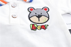 T-shirt deux pièces en coton à manches courtes casual wear Ensemble décontractée pour bébé composant  T-shirt  en coton à manches courtes et short