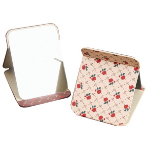 Miroir cosmétique de bureau pliant et portable