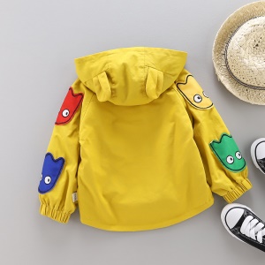 Manteau à capuche à manches longues pour garçon zipper