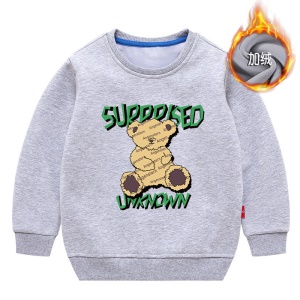 Sweatshirt Imprimé pour enfant en laine polaire composite épaissi et rembourré