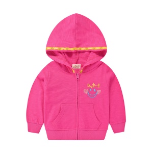 Tops avec capuche pour enfants en coton avec zipper