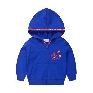 Tops avec capuche pour enfants en coton avec zipper