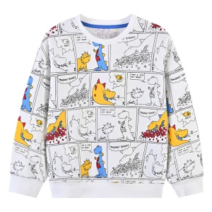 Sweat-shirt pour enfants avec impression de dinosaures animés