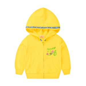 Tops avec capuche pour enfants en coton avec zipper