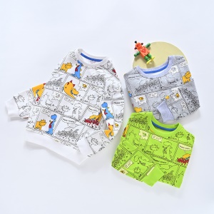 Sweat-shirt pour enfants avec impression de dinosaures animés