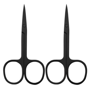 Ciseaux à sourcils en acier inoxydable noir