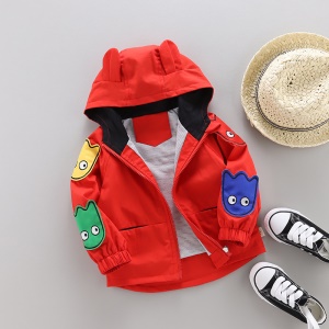 Manteau à capuche à manches longues pour garçon zipper