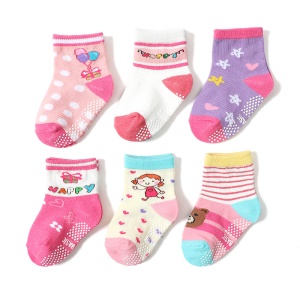 Chaussettes d'intérieur antidérapantes pour filles