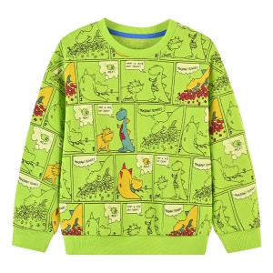 Sweat-shirt pour enfants avec impression de dinosaures animés