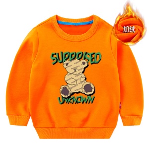 Sweatshirt Imprimé pour enfant en laine polaire composite épaissi et rembourré