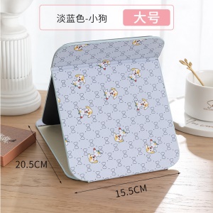 Miroir cosmétique de bureau pliant et portable