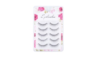 Faux cils en fibre synthétique 5 paires/pack