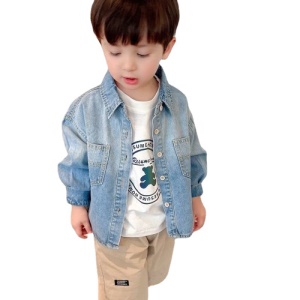 Chemise en jean à manches longues pour garçons