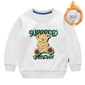 Sweatshirt Imprimé pour enfant en laine polaire composite épaissi et rembourré