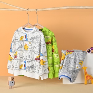 Sweat-shirt pour enfants avec impression de dinosaures animés