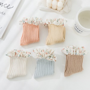 Chaussettes en coton et en mousseline de soiepour femmes