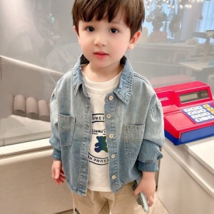 Chemise en jean à manches longues pour garçons