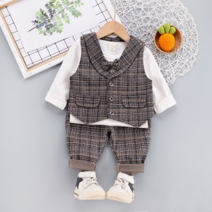 costume à carreaux pour garçons