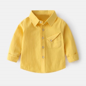Chemise pour garçons à manches longues en coton