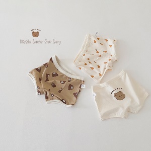 Culotte enfant en coton avec dessin animé ours et lapin