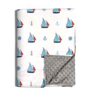 Couverture bébé en velours doudou en fibre de polyester
