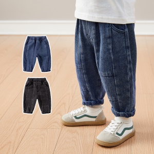 Jeans pour bébé  avec Taille en cuir