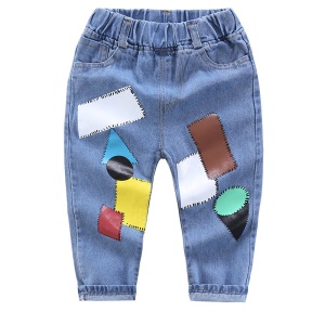 Pantalon en jean garçonnet ceinture avec élastique
