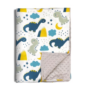 Couverture bébé en velours doudou en fibre de polyester