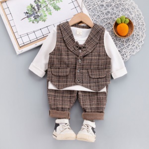 costume à carreaux pour garçons