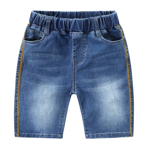 Jean short pantalon pour enfant garçon ceinture élastique