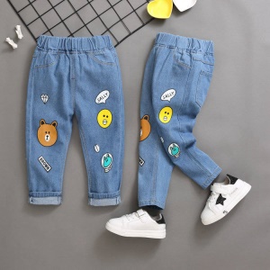 Pantalon en jean garçonnet ceinture avec élastique