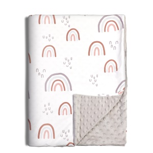 Couverture bébé en velours doudou en fibre de polyester