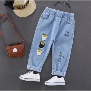 Pantalon en jean garçonnet ceinture avec élastique