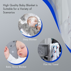 Couverture bébé en velours doudou en fibre de polyester