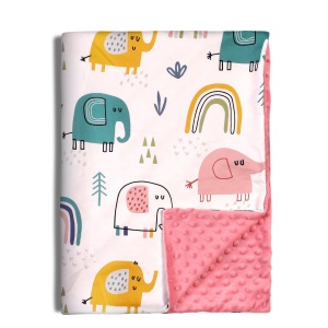 Couverture bébé en velours doudou en fibre de polyester