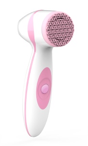 Appareil électrique de soins du visage avec brosse en silicone