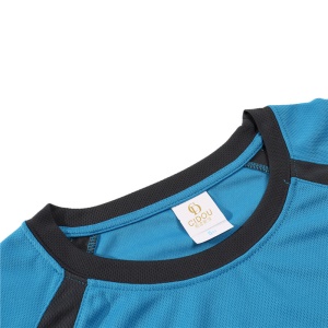 T shirt de sport à col rond manches courtes T-shirt en fibre de polyester  ultra doux et à séchage rapide