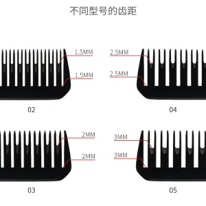 Peigne en plastique pour salon de coiffure professionnel avec queue pointue résistant aux hautes températures et antistatique