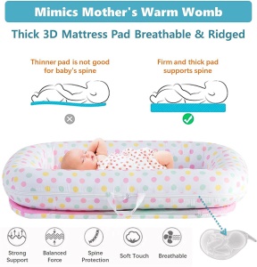 Lit portable en polyester pour bébé  90 * 50cm