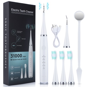 Kit de nettoyage dentaire électrique  pour soins buccaux et  blanchiment des dents  à domicile