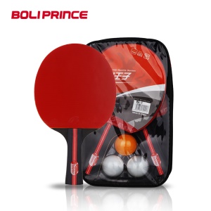 BOLIPRINCE Set de raquettes de ping-pong  (deux raquettes et trois balles)