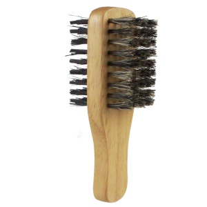 Brosse à barbe double face Soies de porc Manche en bois de hêtre