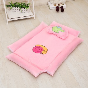 Tapis de couchage moustiquaire pour bébé avec oreiller Éponge polaire